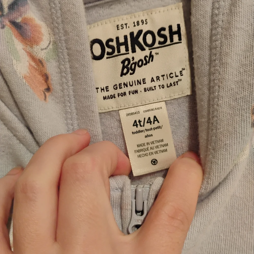 OshKosh B'gosh Pastel Butterfly Hoodie